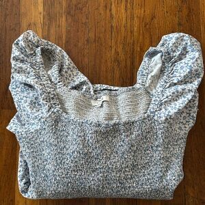 Madewell Blue Floral Smocked Dress